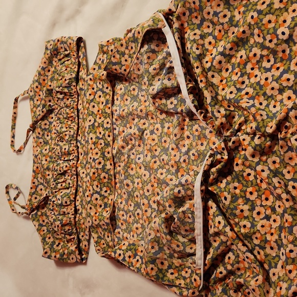 Women's Floral,Size XL, Open Back, Ruffle, Midi Summer Sexy Sun Dress - Picture 5 of 10